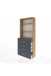 Arges Dolap 3 Raflı 4 Çekmeceli 88x30x221 - S30M138V8A