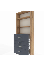 Arges Dolap 3 Raflı 4 Çekmeceli 88x30x221 - S30M138V8A
