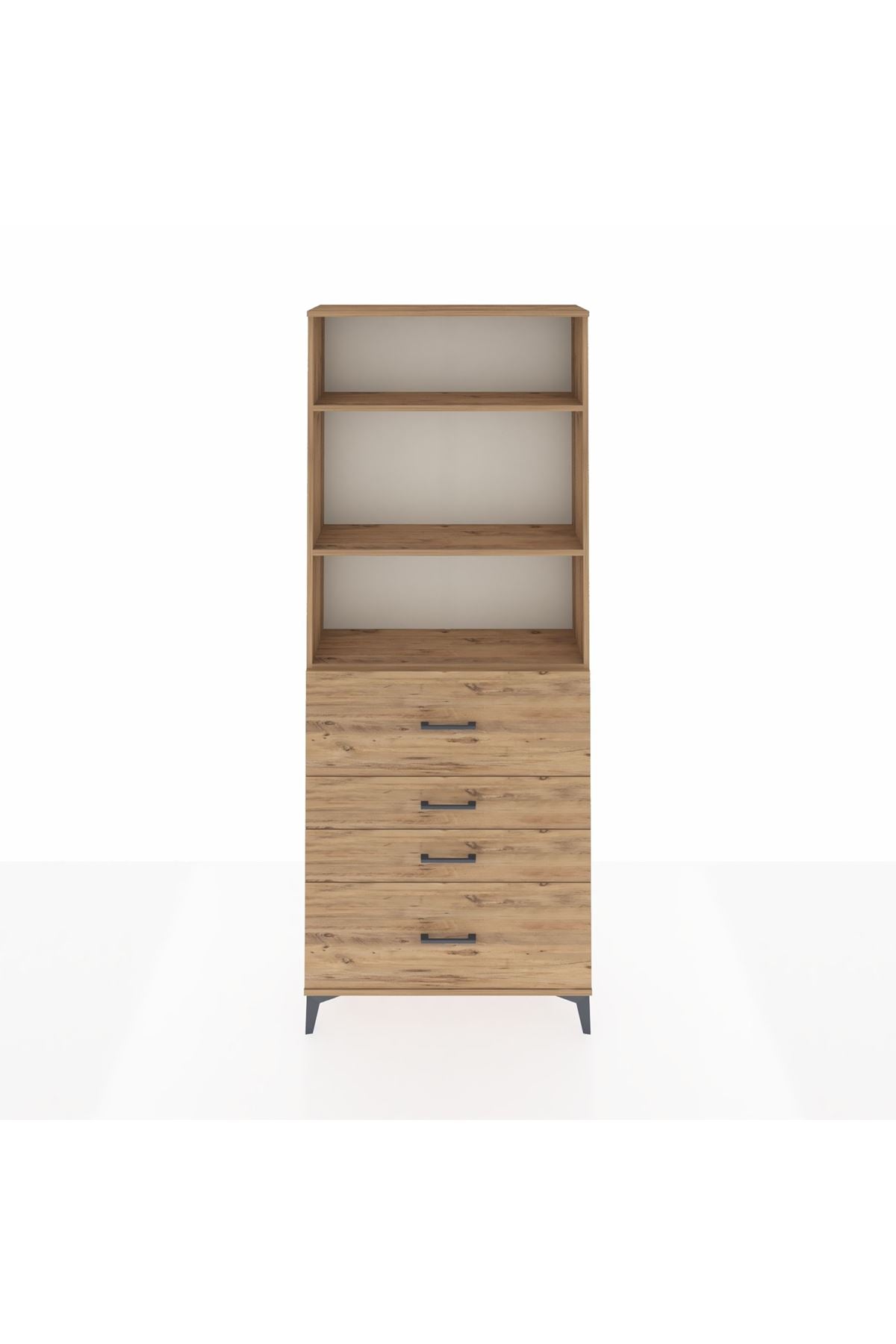 Arges Dolap 3 Raflı 4 Çekmeceli 88x30x221 - S30M138V9A