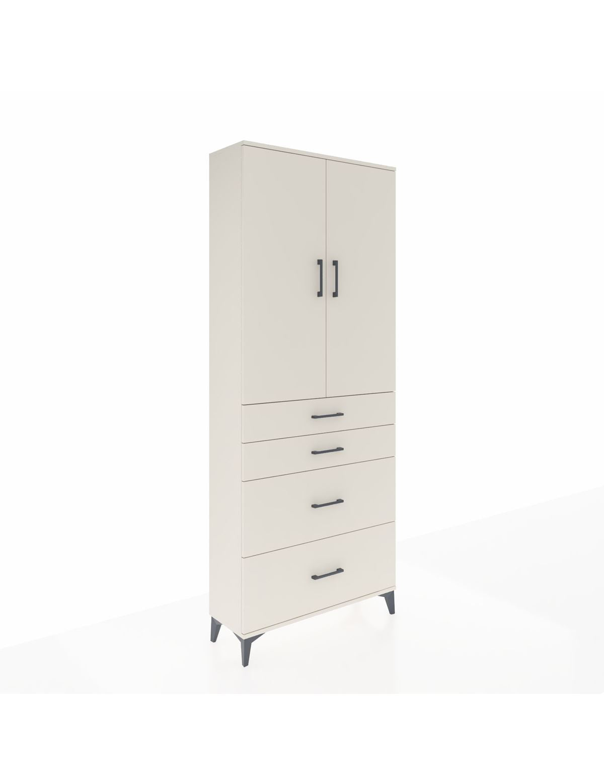 Arges Dolap 3 Raflı 4 Çekmeceli 2 Kapaklı 88x30x221 - S30M139V1A