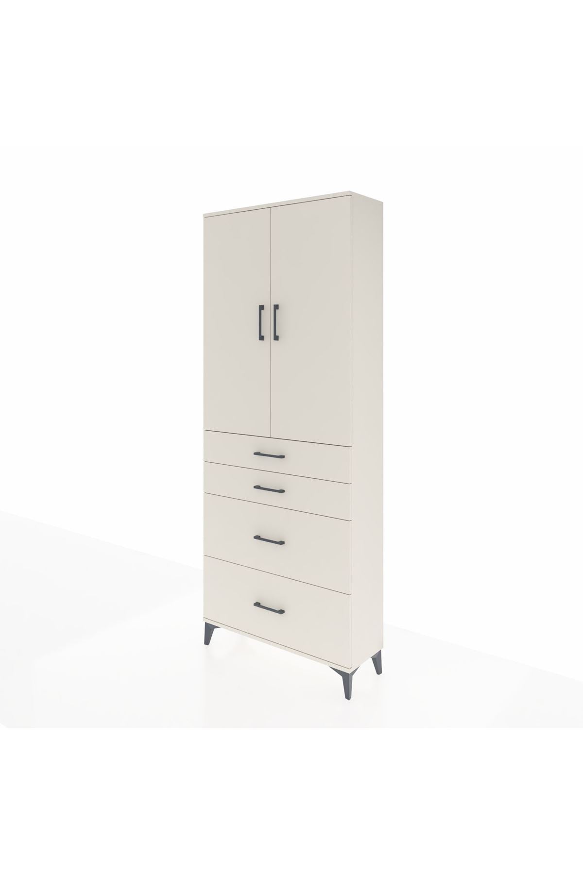 Arges Dolap 3 Raflı 4 Çekmeceli 2 Kapaklı 88x30x221 - S30M139V1A