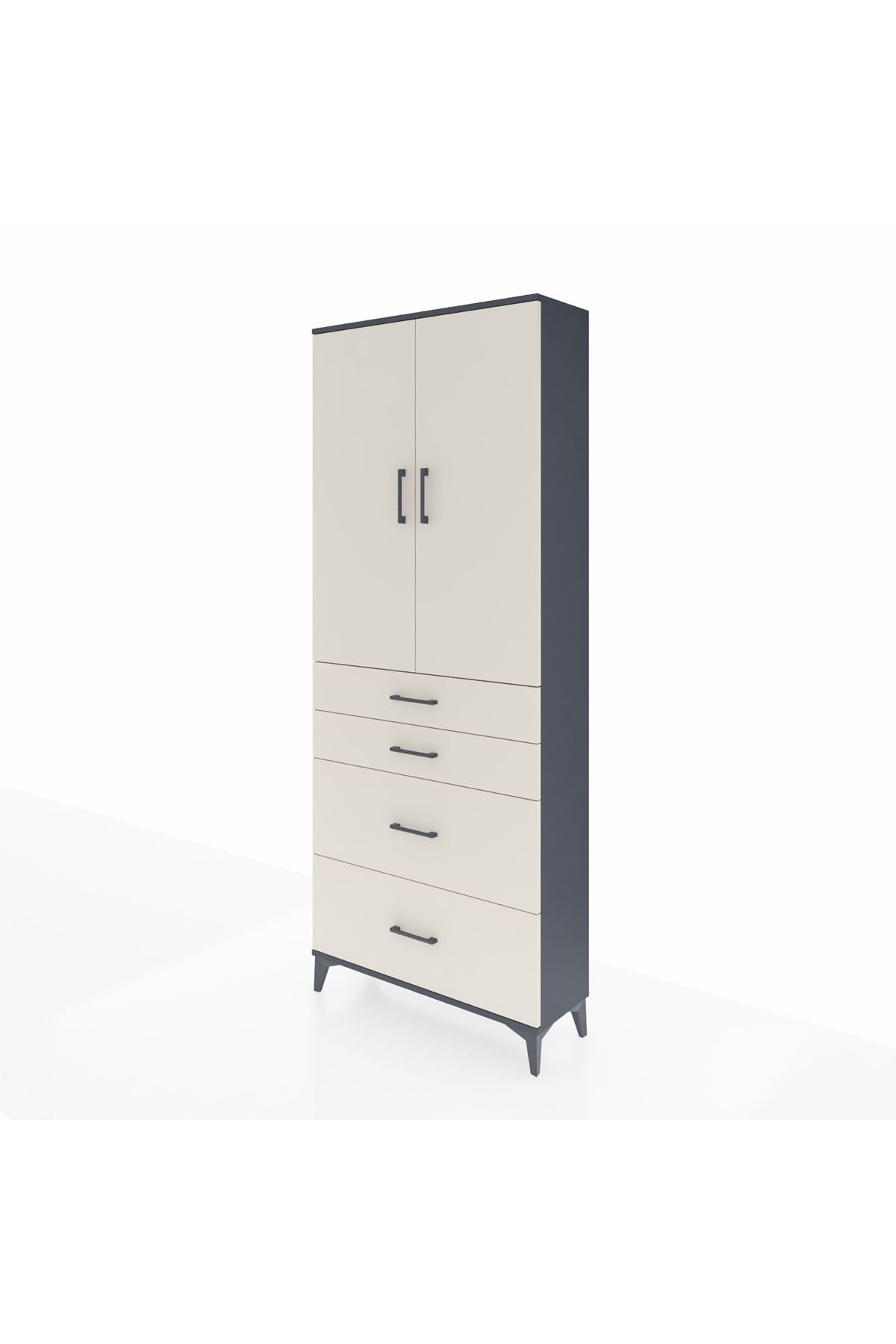 Arges Dolap 3 Raflı 4 Çekmeceli 2 Kapaklı 88x30x221 - S30M139V4A