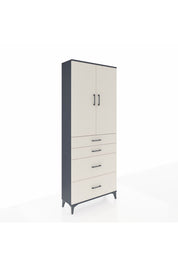Arges Dolap 3 Raflı 4 Çekmeceli 2 Kapaklı 88x30x221 - S30M139V4A