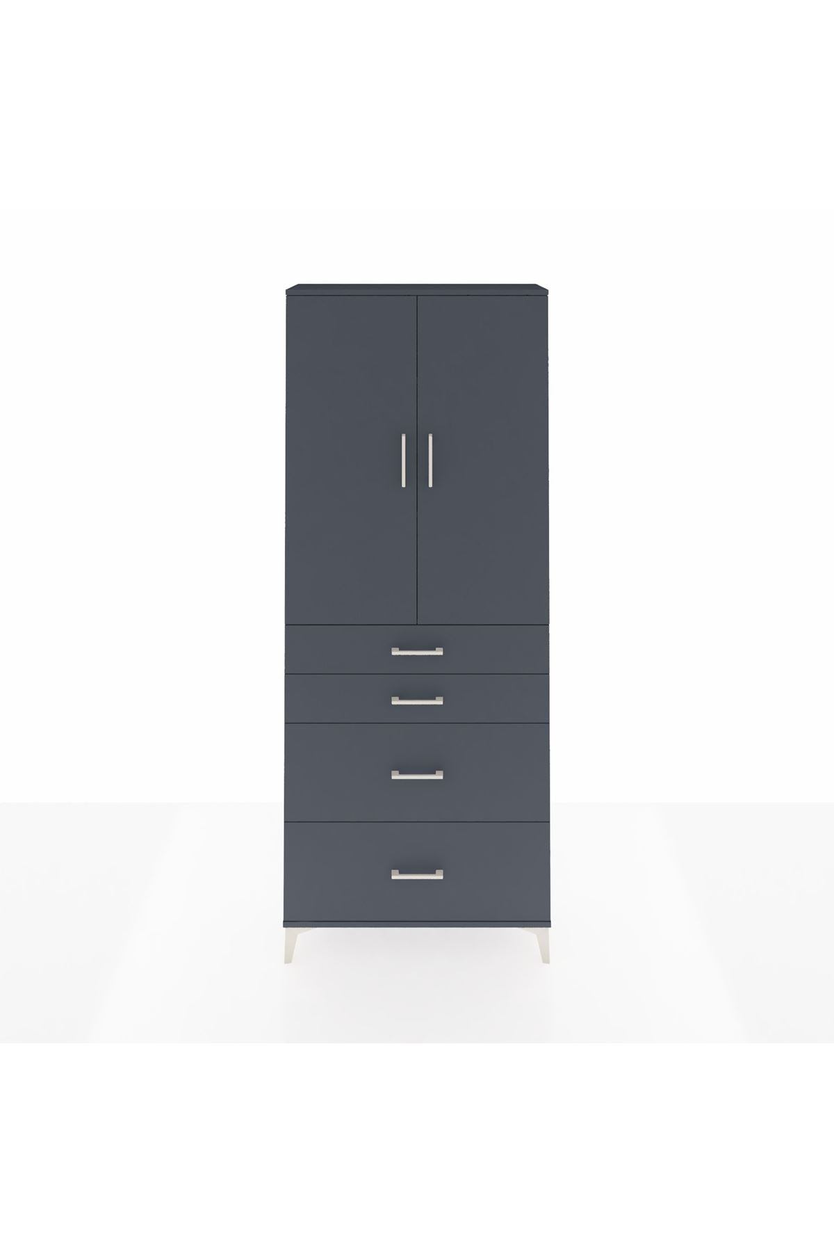 Arges Dolap 3 Raflı 4 Çekmeceli 2 Kapaklı 88x30x221 - S30M139V5A