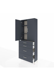 Arges Dolap 3 Raflı 4 Çekmeceli 2 Kapaklı 88x30x221 - S30M139V5A