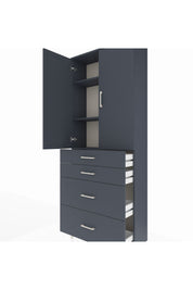 Arges Dolap 3 Raflı 4 Çekmeceli 2 Kapaklı 88x30x221 - S30M139V5A