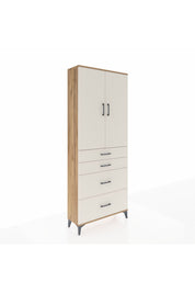Arges Dolap 3 Raflı 4 Çekmeceli 2 Kapaklı 88x30x221 - S30M139V7A