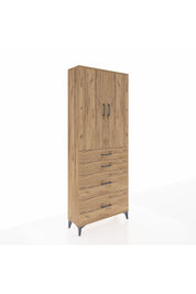 Arges Dolap 3 Raflı 4 Çekmeceli 2 Kapaklı 88x30x221 - S30M139V9A
