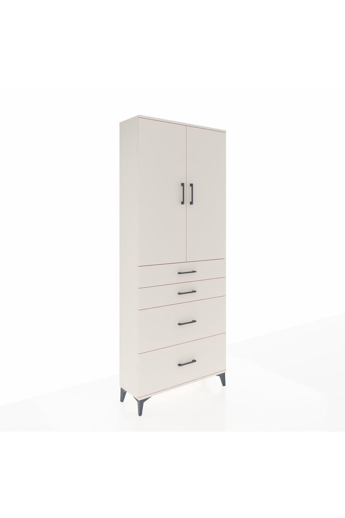 Arges Dolap 2 Raflı 4 Çekmeceli 2 Kapaklı 88x30x221 - S30M140V1A