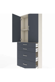 Arges Dolap 2 Raflı 4 Çekmeceli 2 Kapaklı 88x30x221 - S30M140V2A