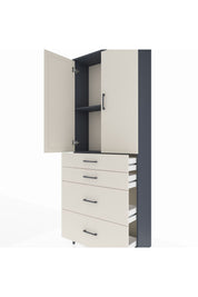 Arges Dolap 2 Raflı 4 Çekmeceli 2 Kapaklı 88x30x221 - S30M140V4A