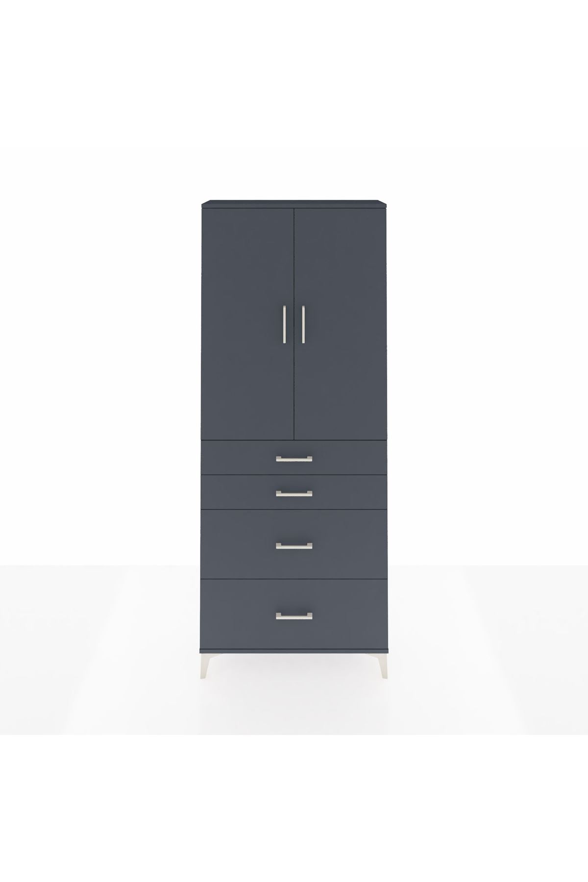 Arges Dolap 2 Raflı 4 Çekmeceli 2 Kapaklı 88x30x221 - S30M140V5A