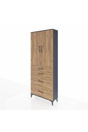 Arges Dolap 2 Raflı 4 Çekmeceli 2 Kapaklı 88x30x221 - S30M140V6A