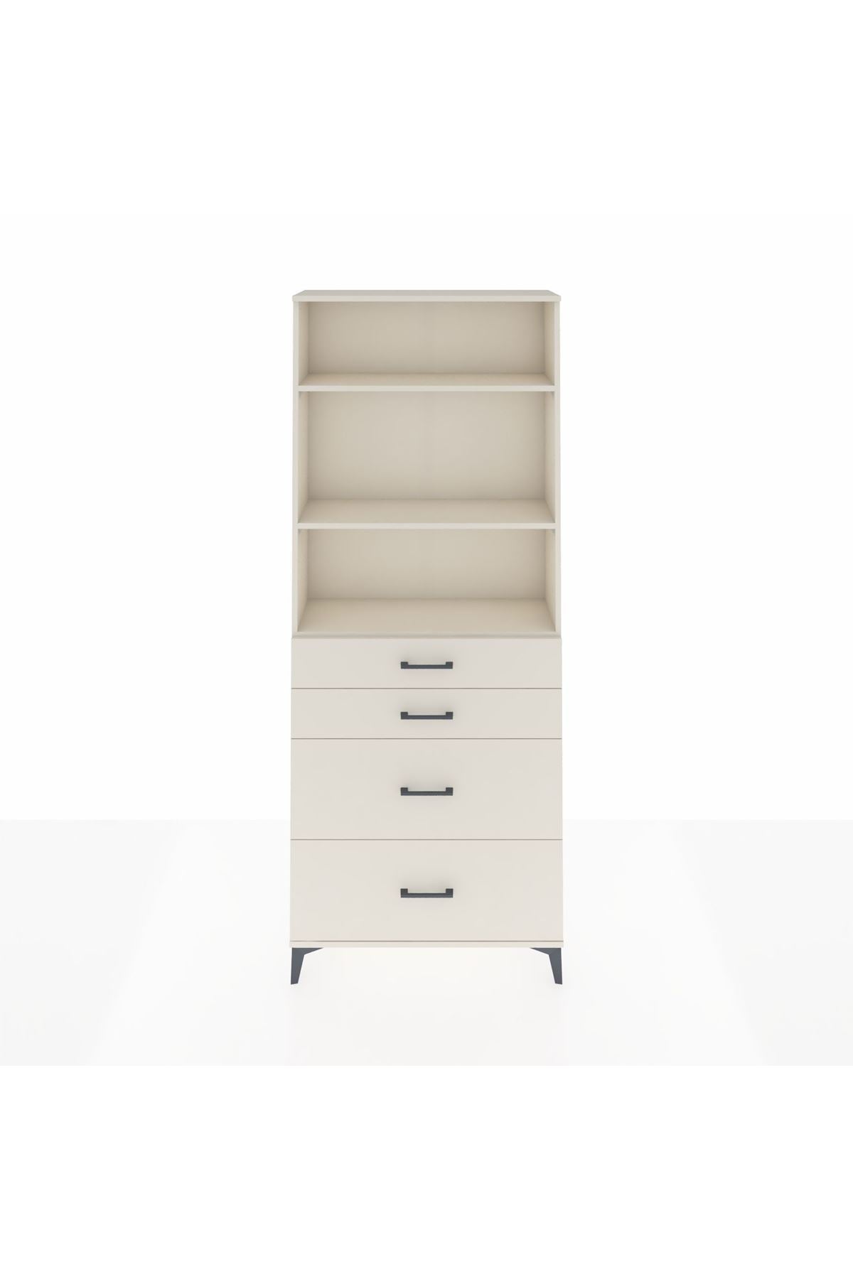 Arges Dolap 3 Raflı 4 Çekmeceli 88x30x221 - S30M141V1A