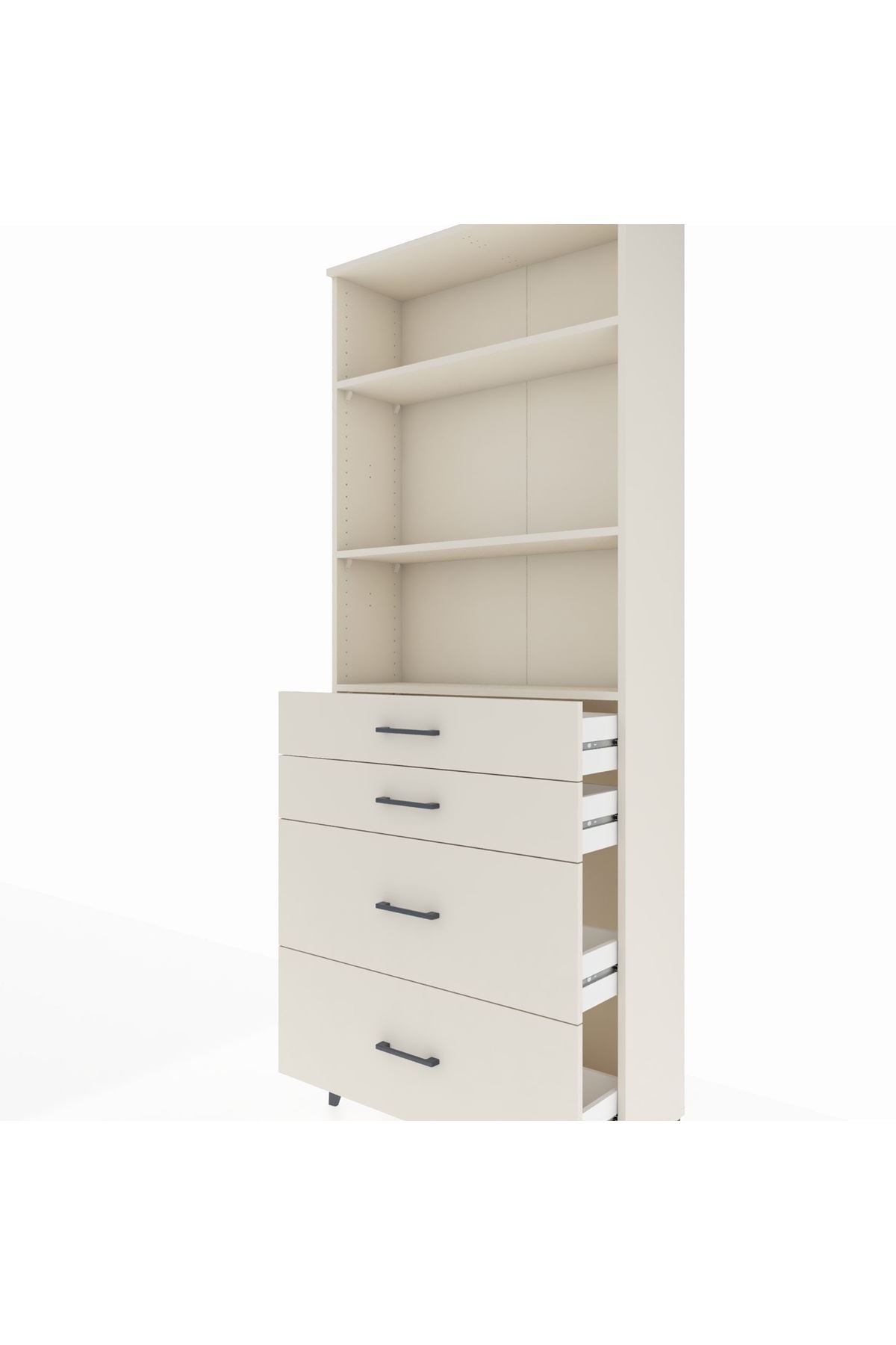 Arges Dolap 3 Raflı 4 Çekmeceli 88x30x221 - S30M141V1A