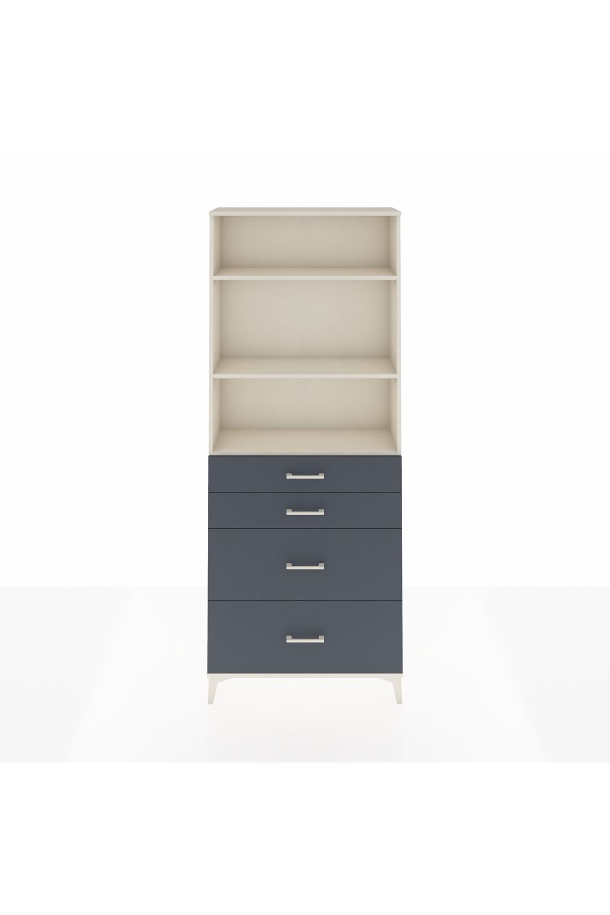 Arges Dolap 3 Raflı 4 Çekmeceli 88x30x221 - S30M141V2A