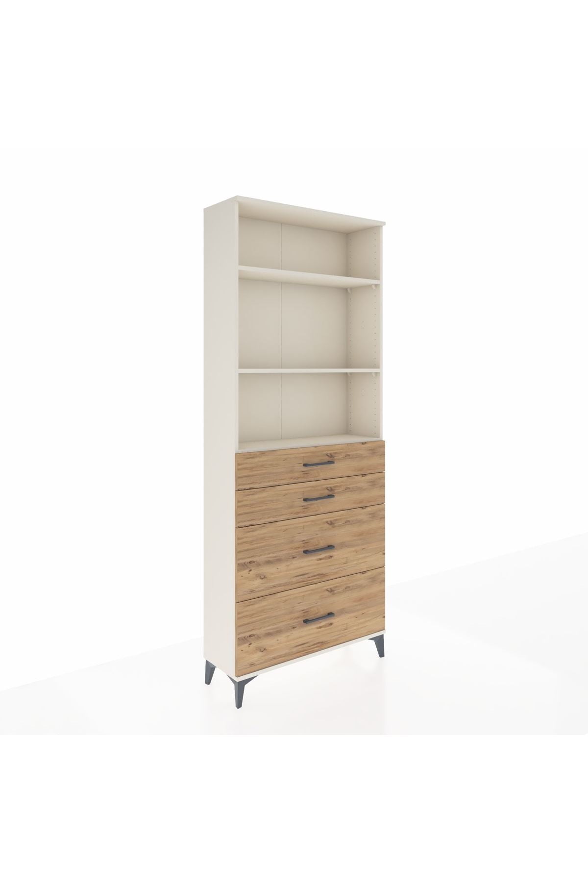 Arges Dolap 3 Raflı 4 Çekmeceli 88x30x221 - S30M141V3A
