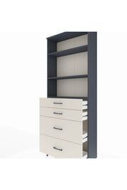 Arges Dolap 3 Raflı 4 Çekmeceli 88x30x221 - S30M141V4A