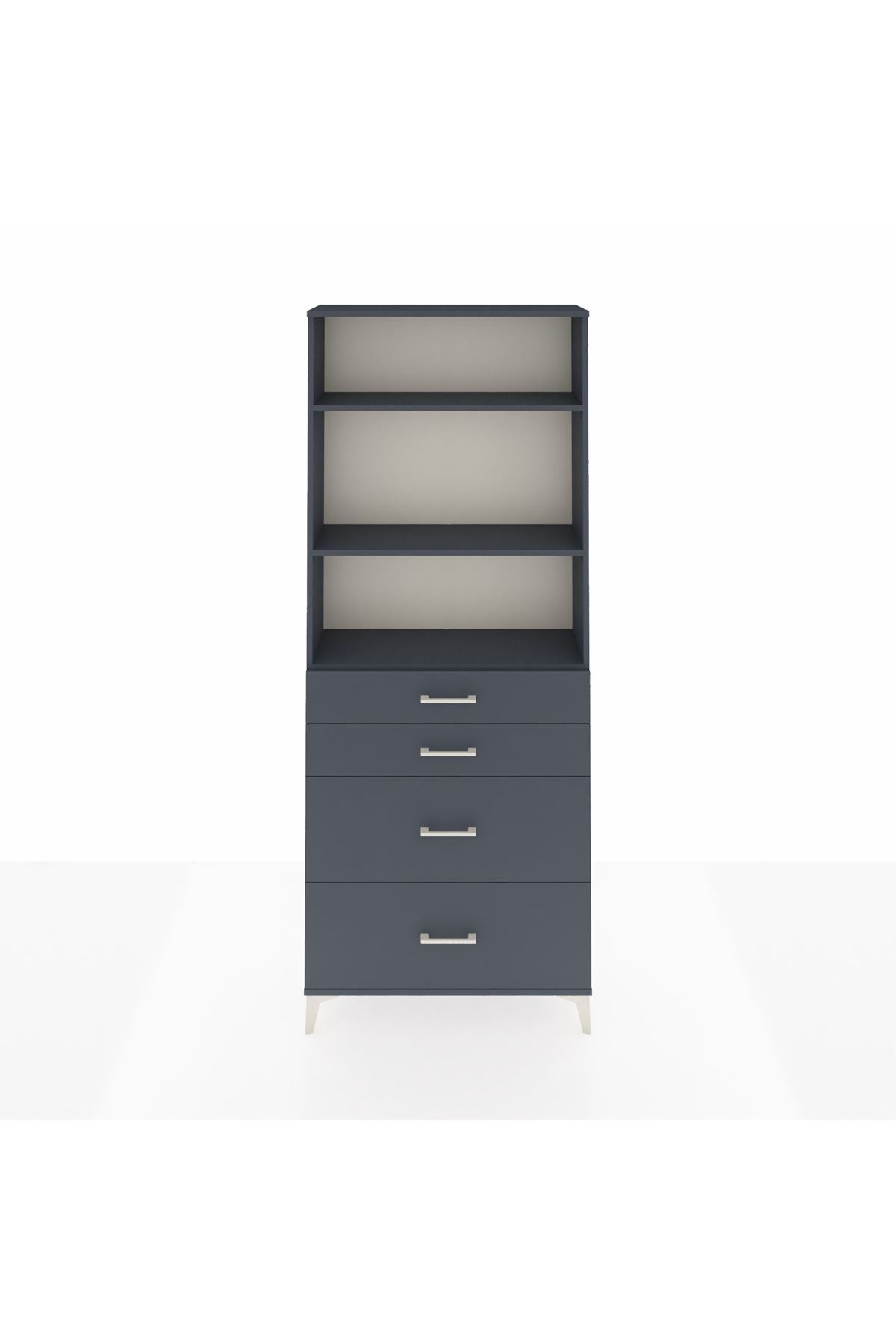 Arges Dolap 3 Raflı 4 Çekmeceli 88x30x221 - S30M141V5A