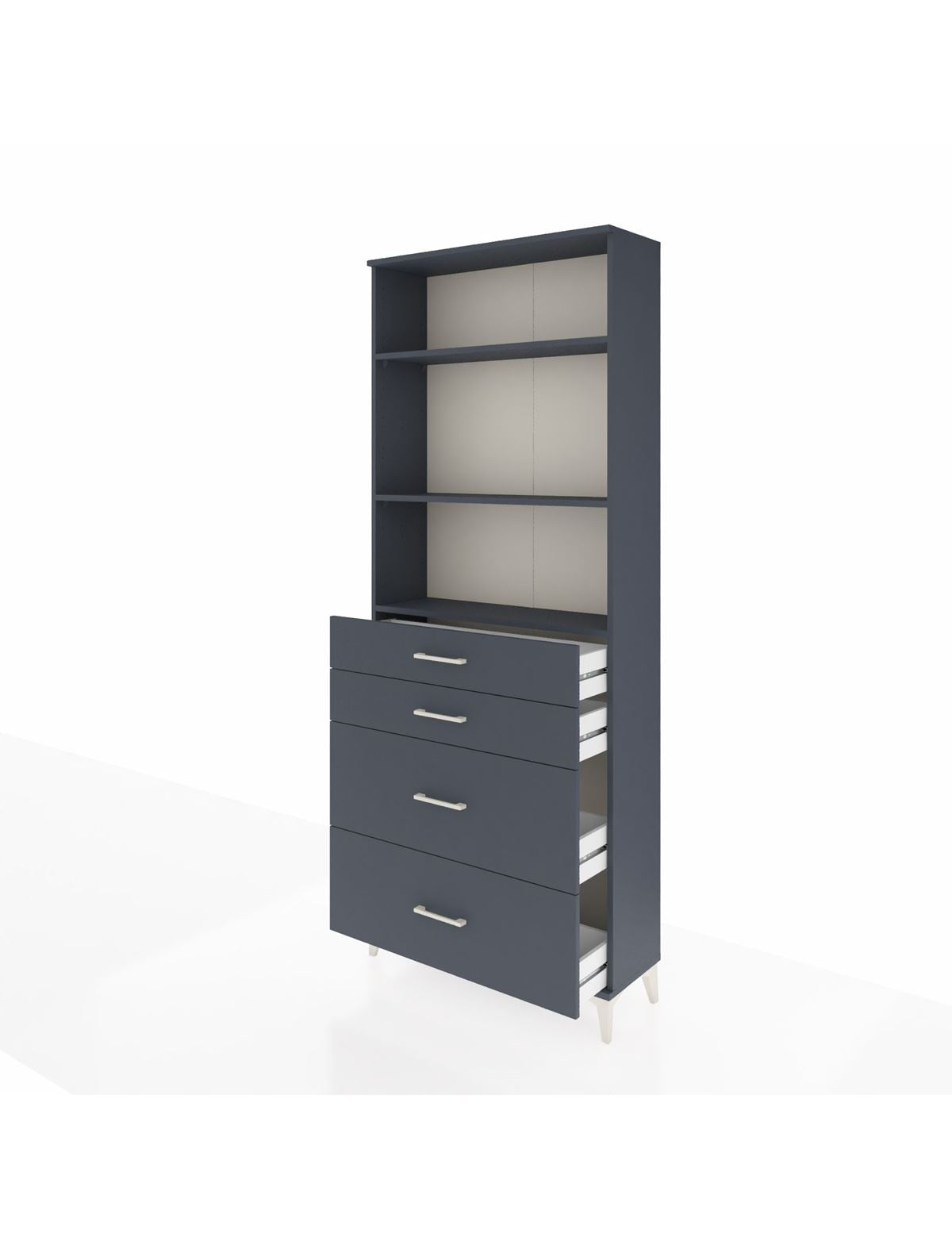 Arges Dolap 3 Raflı 4 Çekmeceli 88x30x221 - S30M141V5A