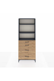 Arges Dolap 3 Raflı 4 Çekmeceli 88x30x221 - S30M141V6A