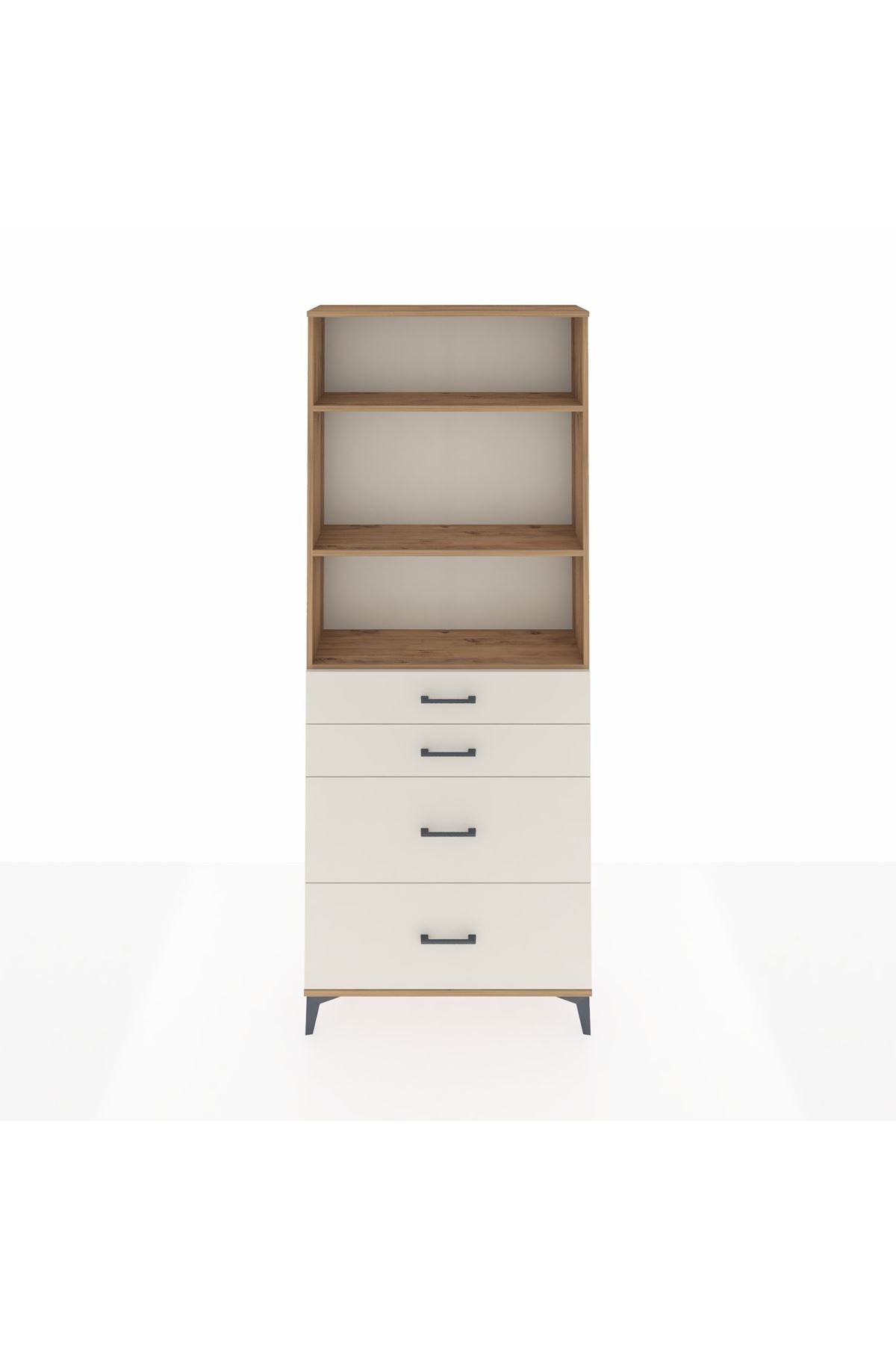 Arges Dolap 3 Raflı 4 Çekmeceli 88x30x221 - S30M141V7A