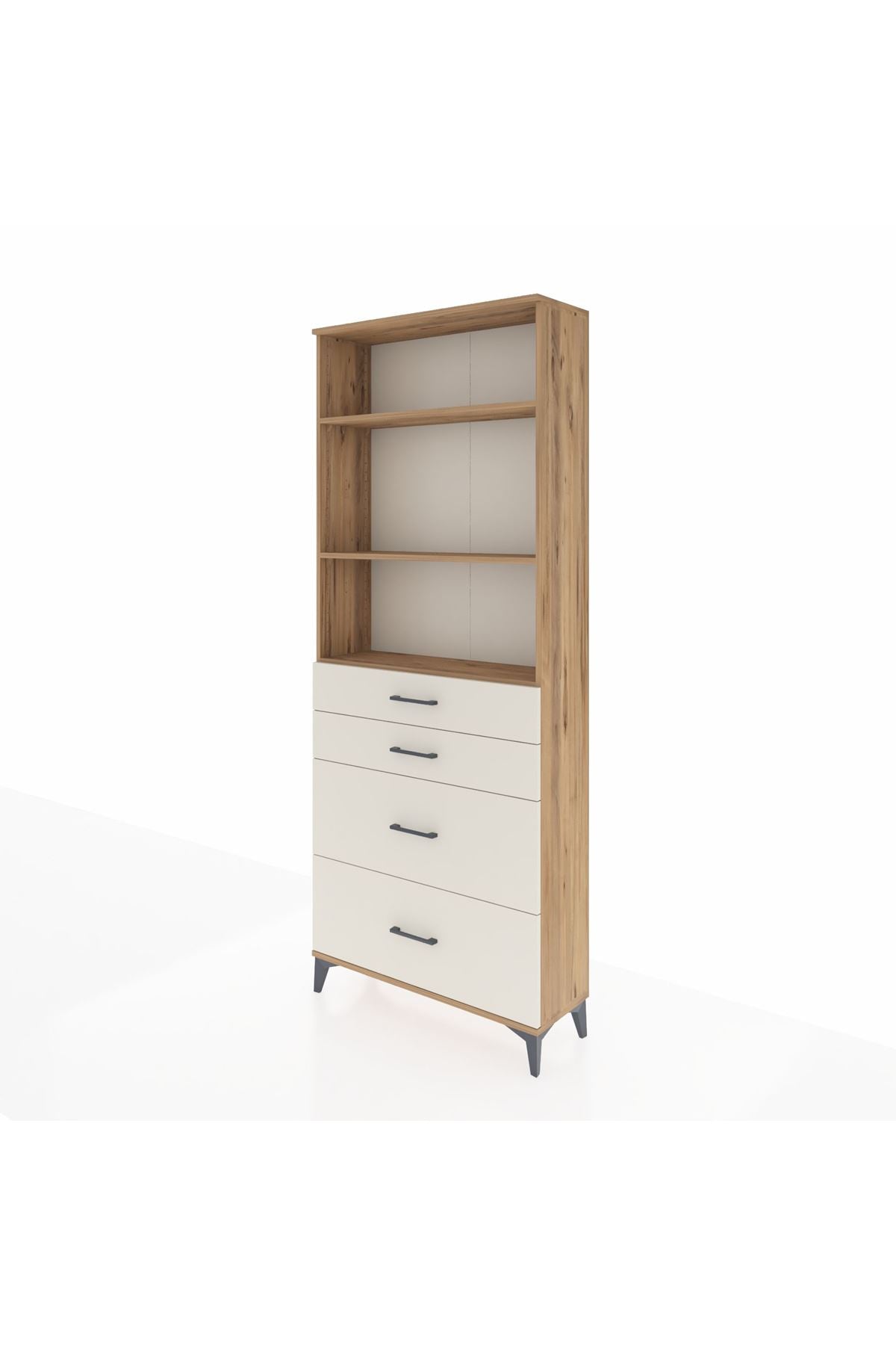 Arges Dolap 3 Raflı 4 Çekmeceli 88x30x221 - S30M141V7A