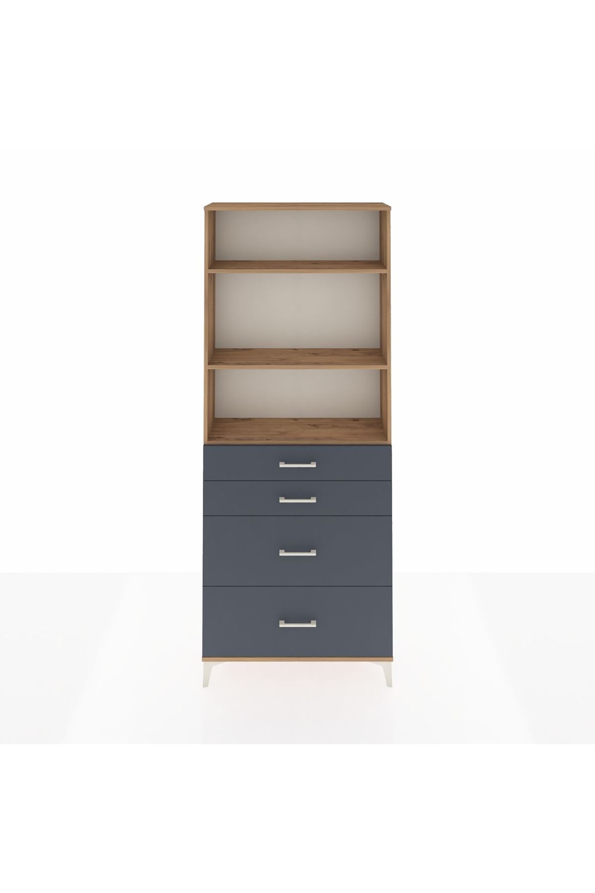 Arges Dolap 3 Raflı 4 Çekmeceli 88x30x221 - S30M141V8A