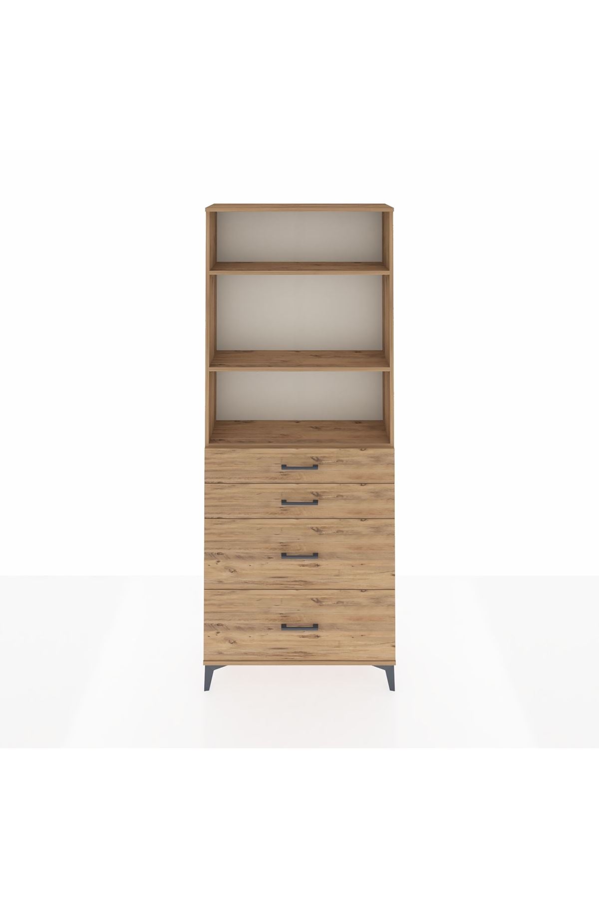 Arges Dolap 3 Raflı 4 Çekmeceli 88x30x221 - S30M141V9A