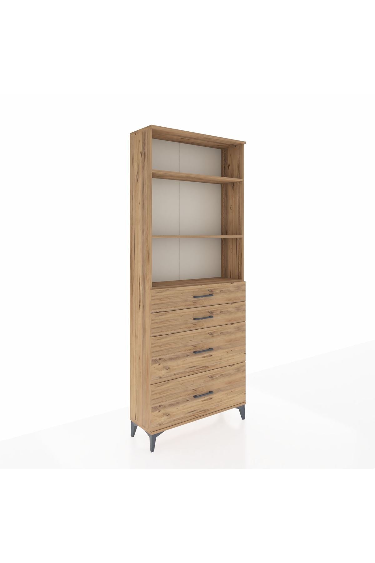 Arges Dolap 3 Raflı 4 Çekmeceli 88x30x221 - S30M141V9A