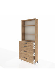 Arges Dolap 3 Raflı 4 Çekmeceli 88x30x221 - S30M141V9A