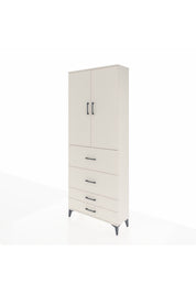Arges Dolap 3 Raflı 4 Çekmeceli 2 Kapaklı 88x30x221 - S30M142V1A