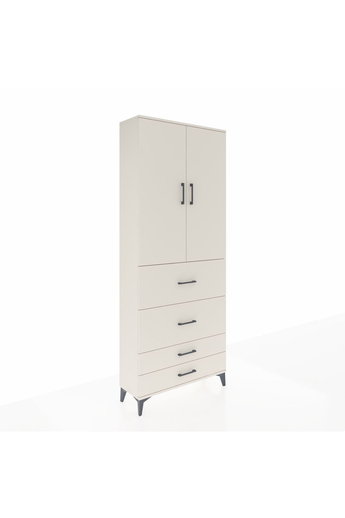 Arges Dolap 3 Raflı 4 Çekmeceli 2 Kapaklı 88x30x221 - S30M142V1A