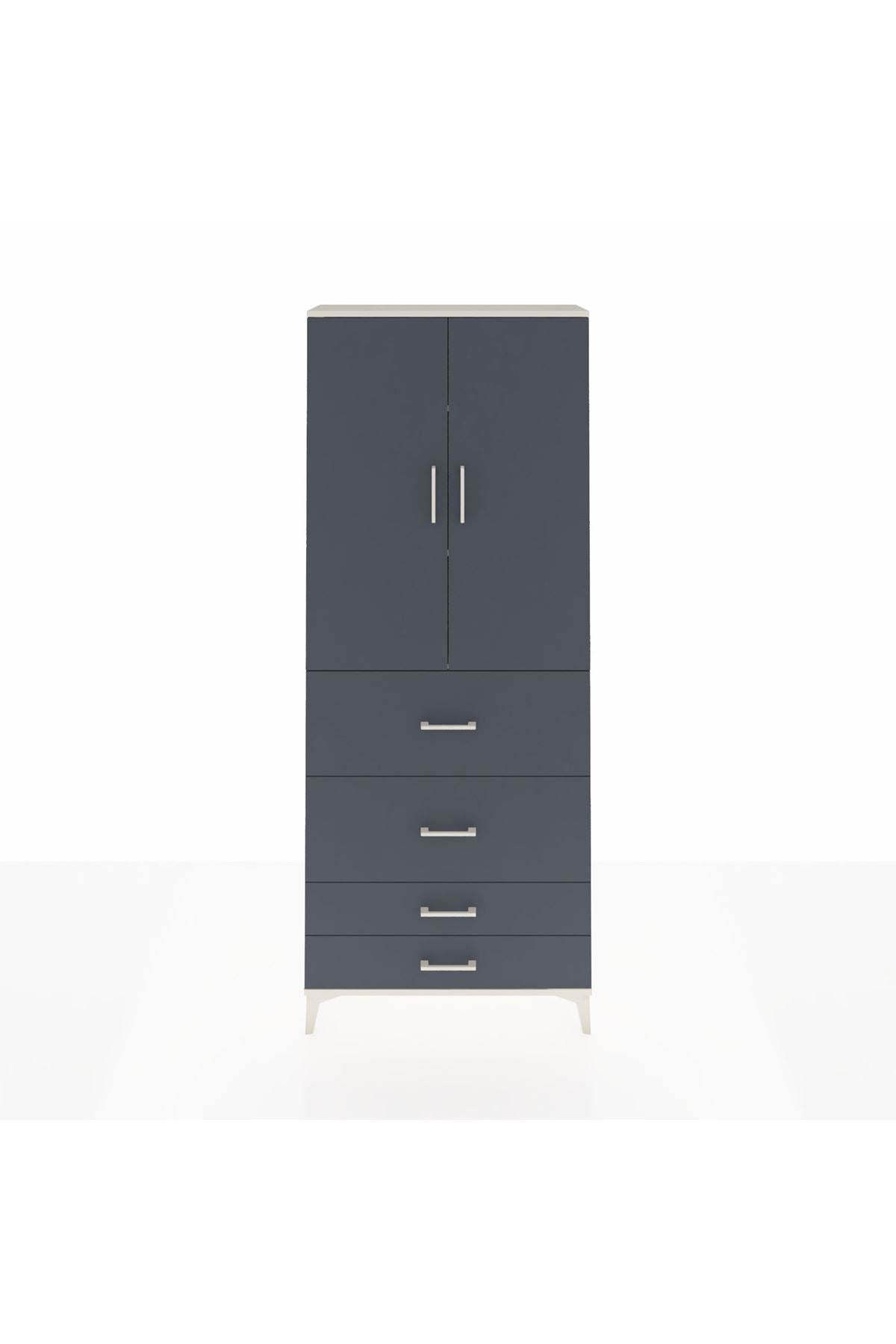 Arges Dolap 3 Raflı 4 Çekmeceli 2 Kapaklı 88x30x221 - S30M142V2A