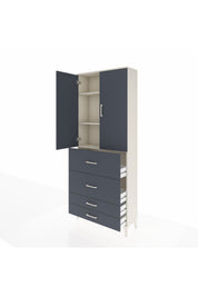 Arges Dolap 3 Raflı 4 Çekmeceli 2 Kapaklı 88x30x221 - S30M142V2A