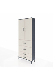 Arges Dolap 3 Raflı 4 Çekmeceli 2 Kapaklı 88x30x221 - S30M142V4A