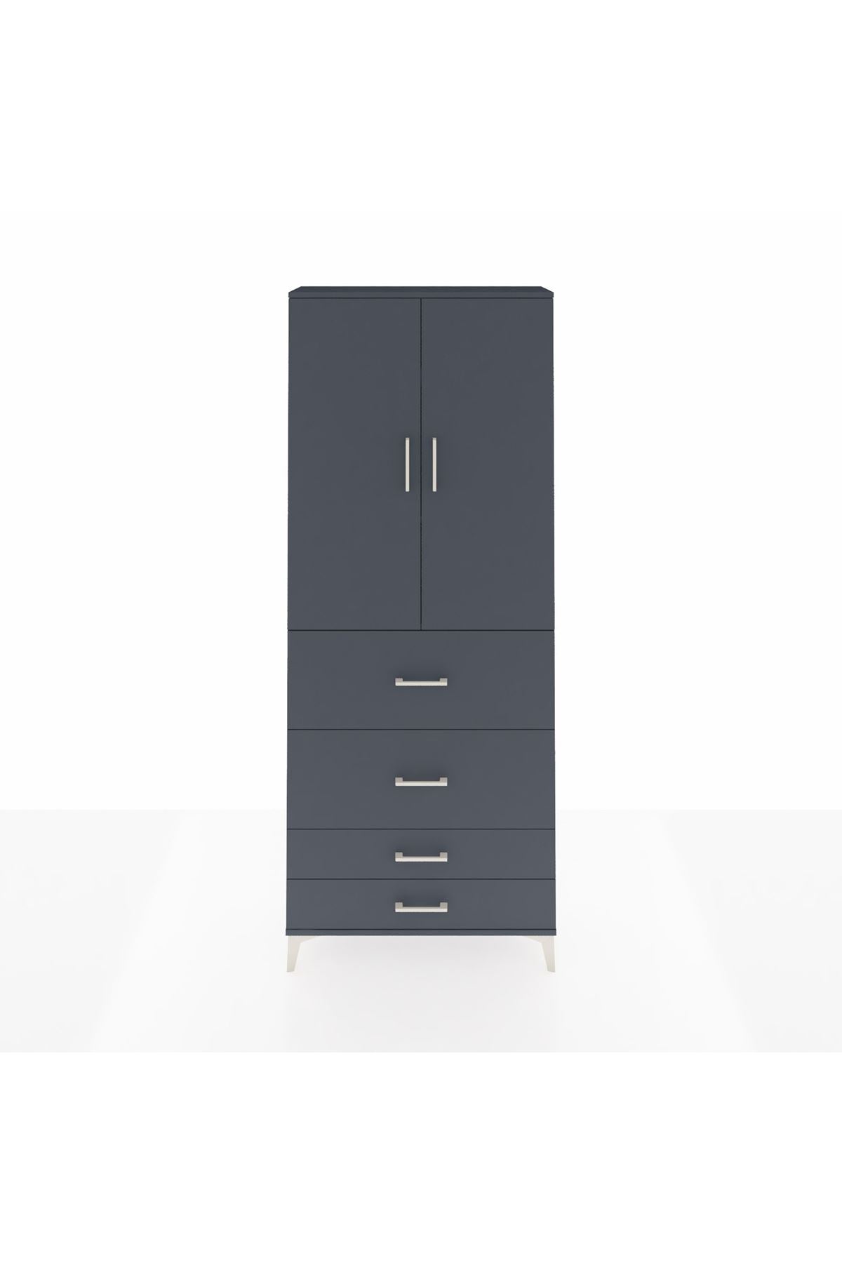 Arges Dolap 3 Raflı 4 Çekmeceli 2 Kapaklı 88x30x221 - S30M142V5A