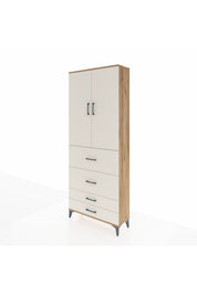 Arges Dolap 3 Raflı 4 Çekmeceli 2 Kapaklı 88x30x221 - S30M142V7A