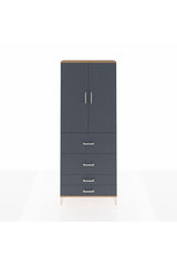 Arges Dolap 3 Raflı 4 Çekmeceli 2 Kapaklı 88x30x221