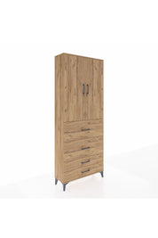 Arges Dolap 3 Raflı 4 Çekmeceli 2 Kapaklı 88x30x221 - S30M142V9A