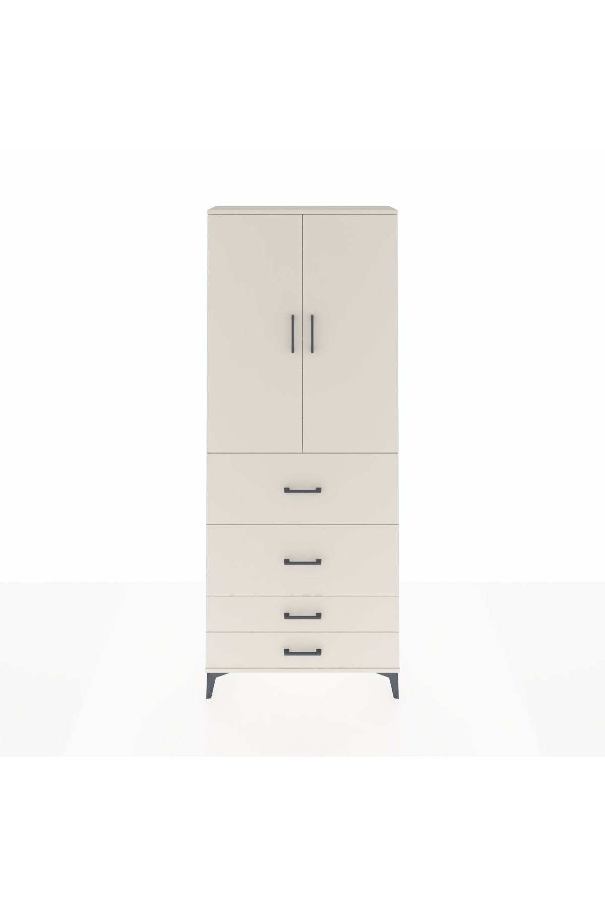 Arges Dolap 2 Raflı 4 Çekmeceli 2 Kapaklı 88x30x221 - S30M143V1A