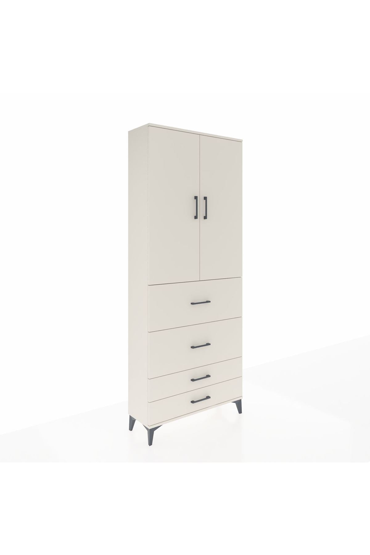 Arges Dolap 2 Raflı 4 Çekmeceli 2 Kapaklı 88x30x221 - S30M143V1A