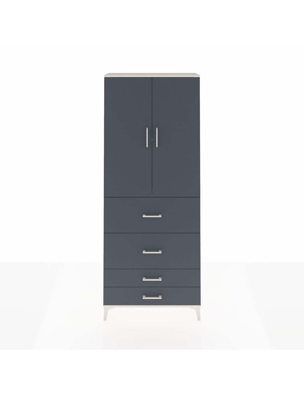 Arges Dolap 2 Raflı 4 Çekmeceli 2 Kapaklı 88x30x221 - S30M143V2A