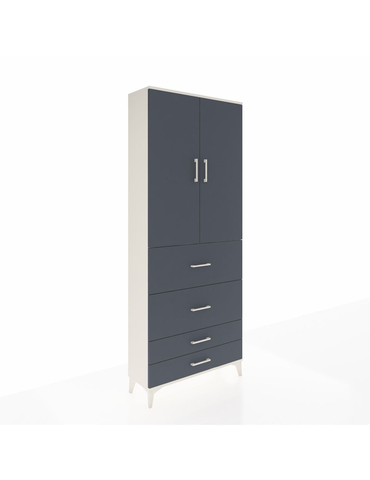 Arges Dolap 2 Raflı 4 Çekmeceli 2 Kapaklı 88x30x221 - S30M143V2A