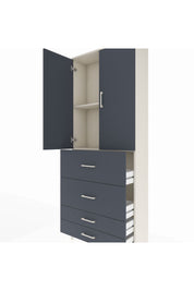 Arges Dolap 2 Raflı 4 Çekmeceli 2 Kapaklı 88x30x221 - S30M143V2A