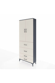 Arges Dolap 2 Raflı 4 Çekmeceli 2 Kapaklı 88x30x221 - S30M143V4A