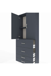 Arges Dolap 2 Raflı 4 Çekmeceli 2 Kapaklı 88x30x221 - S30M143V5A
