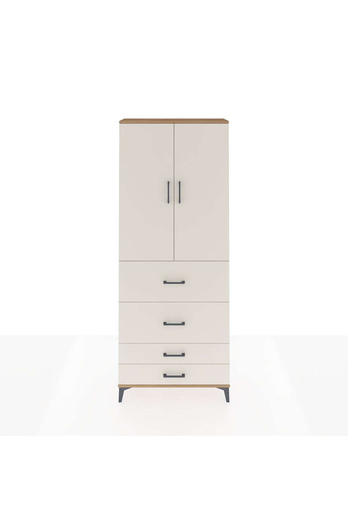Arges Dolap 2 Raflı 4 Çekmeceli 2 Kapaklı 88x30x221 - S30M143V7A