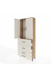 Arges Dolap 2 Raflı 4 Çekmeceli 2 Kapaklı 88x30x221 - S30M143V7A
