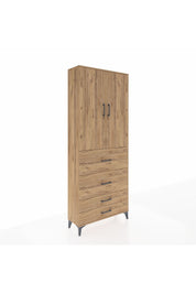 Arges Dolap 2 Raflı 4 Çekmeceli 2 Kapaklı 88x30x221 - S30M143V9A